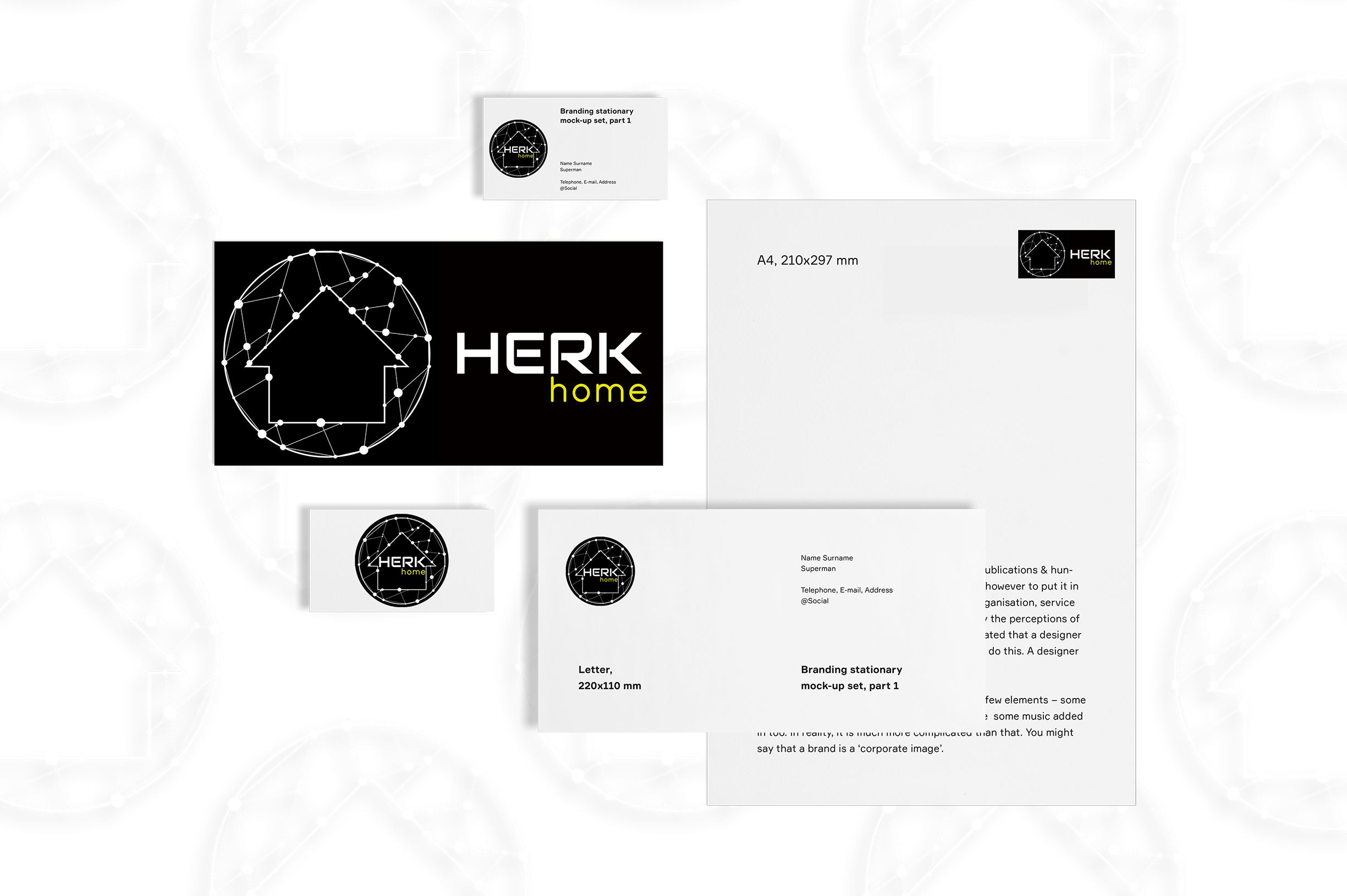 Corporate design logo mockup