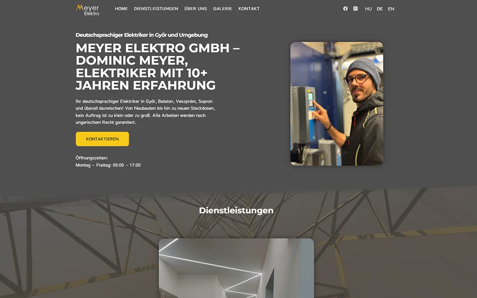 Meyer Elektro – mehrsprachige Unternehmenswebsite